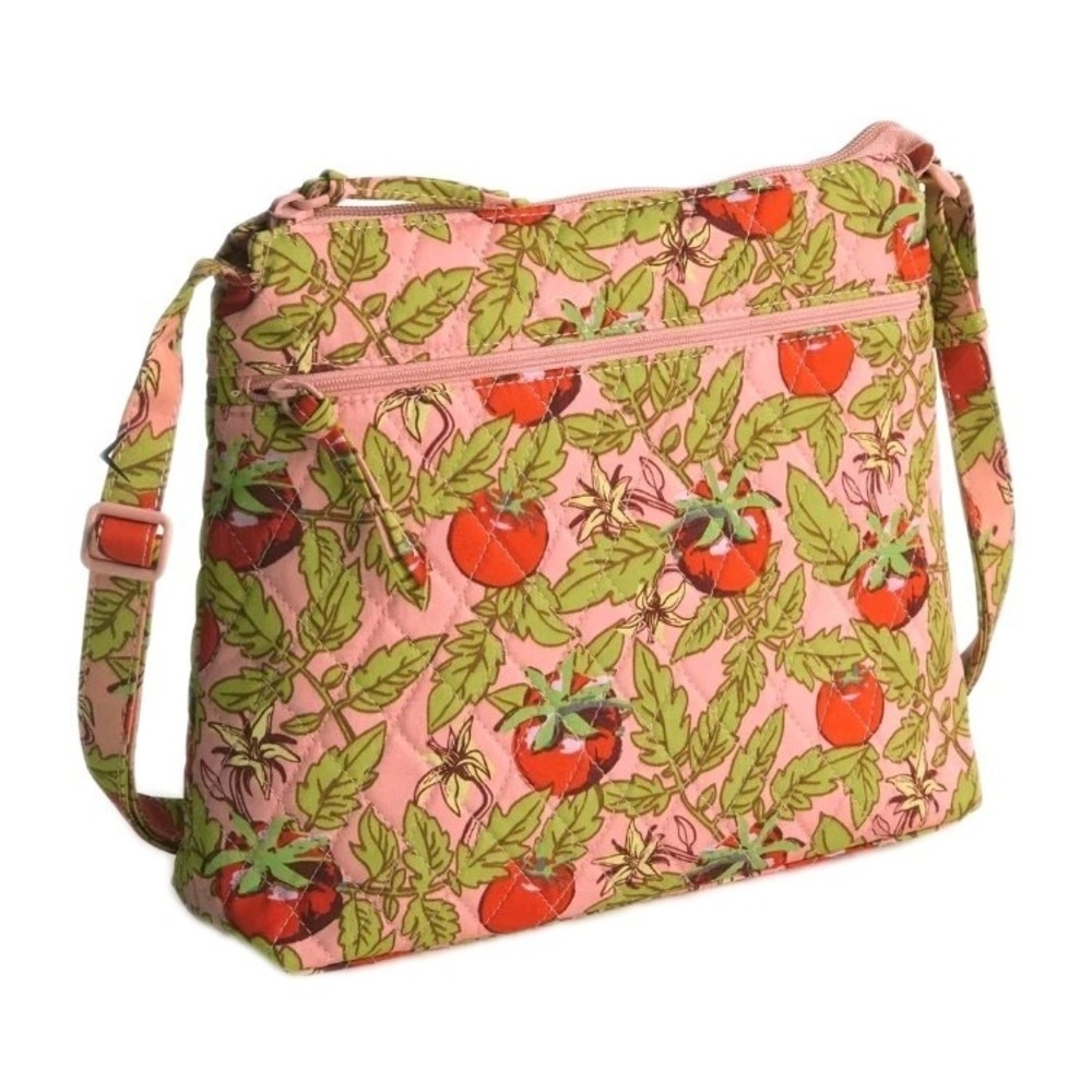 NWT Vera Bradley Original Zip Hipster In Tomato Vines Cottagecore Pattern Bag